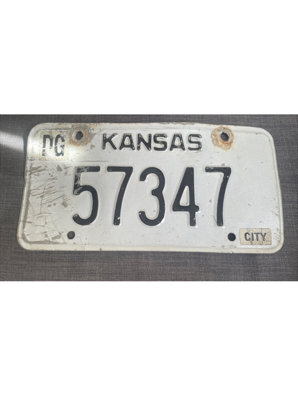 Kansas License Plate State USA American Expired KS 57347 City